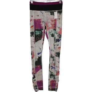 Womens Lululemon Athletica Speed Tight III Multicolor Abstract Leggings Sz 2 NWT